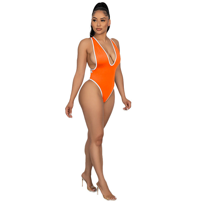 Sexy Women Clothing Bikini Three Point T Shaped Vest One Piece Swimsuit Bella Mia